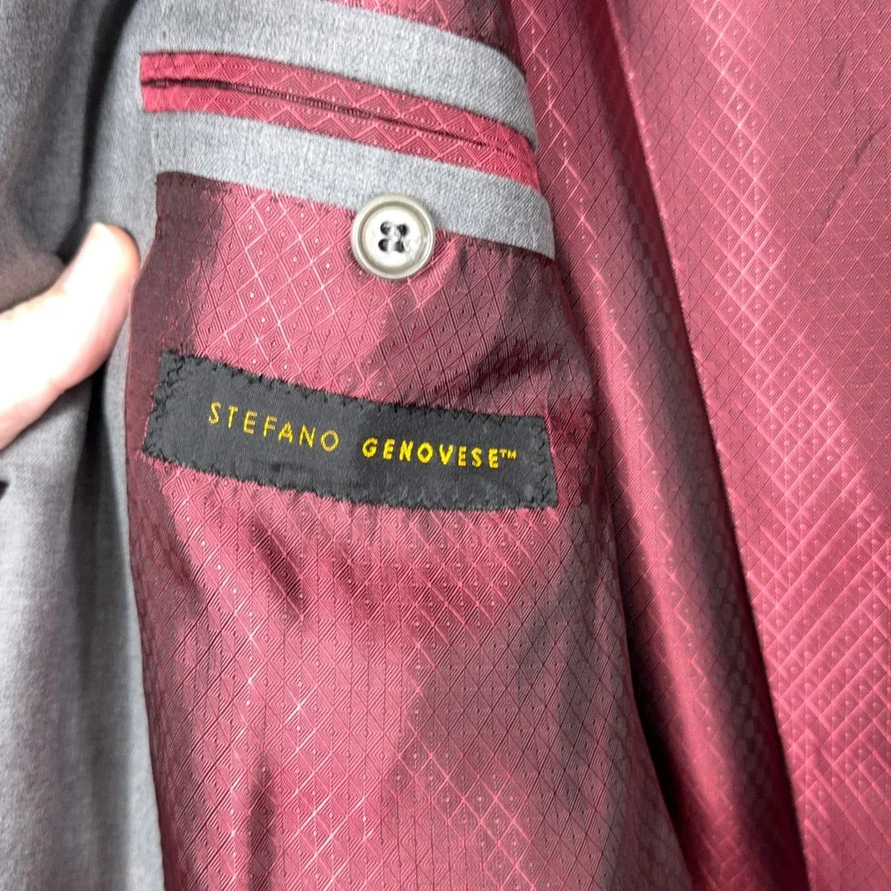 Loro Piana Super 130s Wool 3 Button Blazer Stefano Genovese 44‎ LN Grey Italy